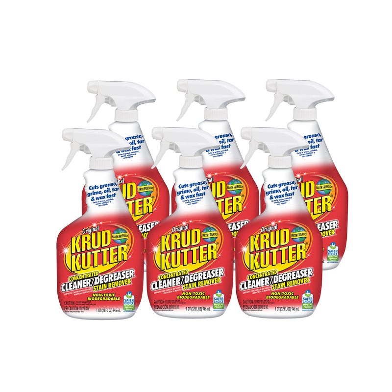Krud Kutter KK326-6PK Original Concentrated Cleaner/Degreaser Stain Remover Spray, 32 oz, 6 Pack - Image 1